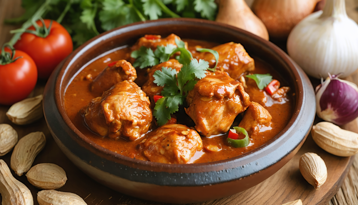 découvrez notre recette facile pour préparer un mafé de poulet onctueux à la sauce arachide, un plat traditionnel savoureux qui ravira vos papilles.