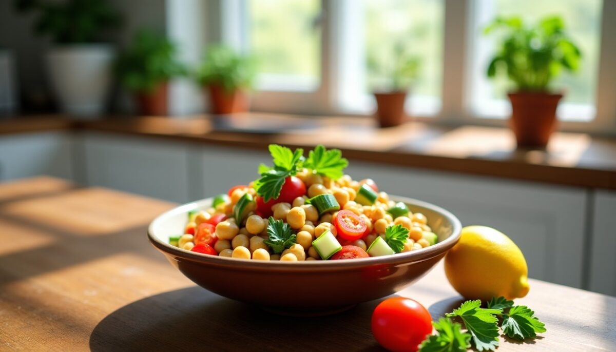 Découvrez la recette savoureuse et facile de la salade de pois chiches