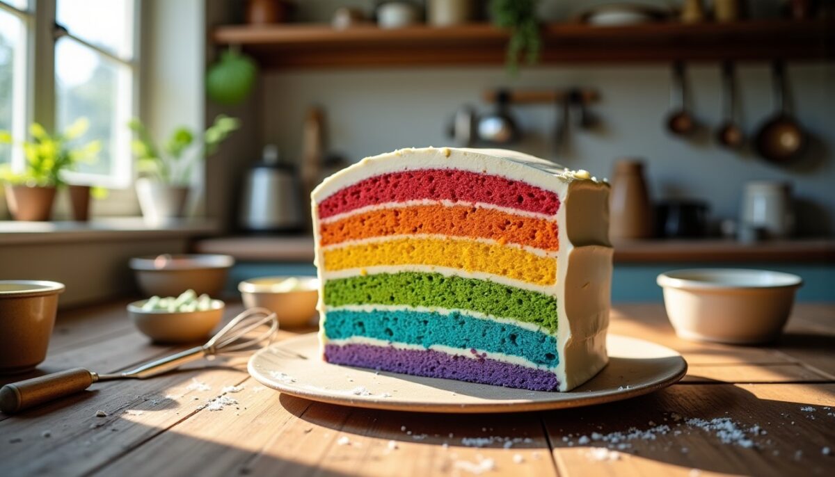Comment réaliser un gâteau arc-en-ciel spectaculaire : la recette pas à pas