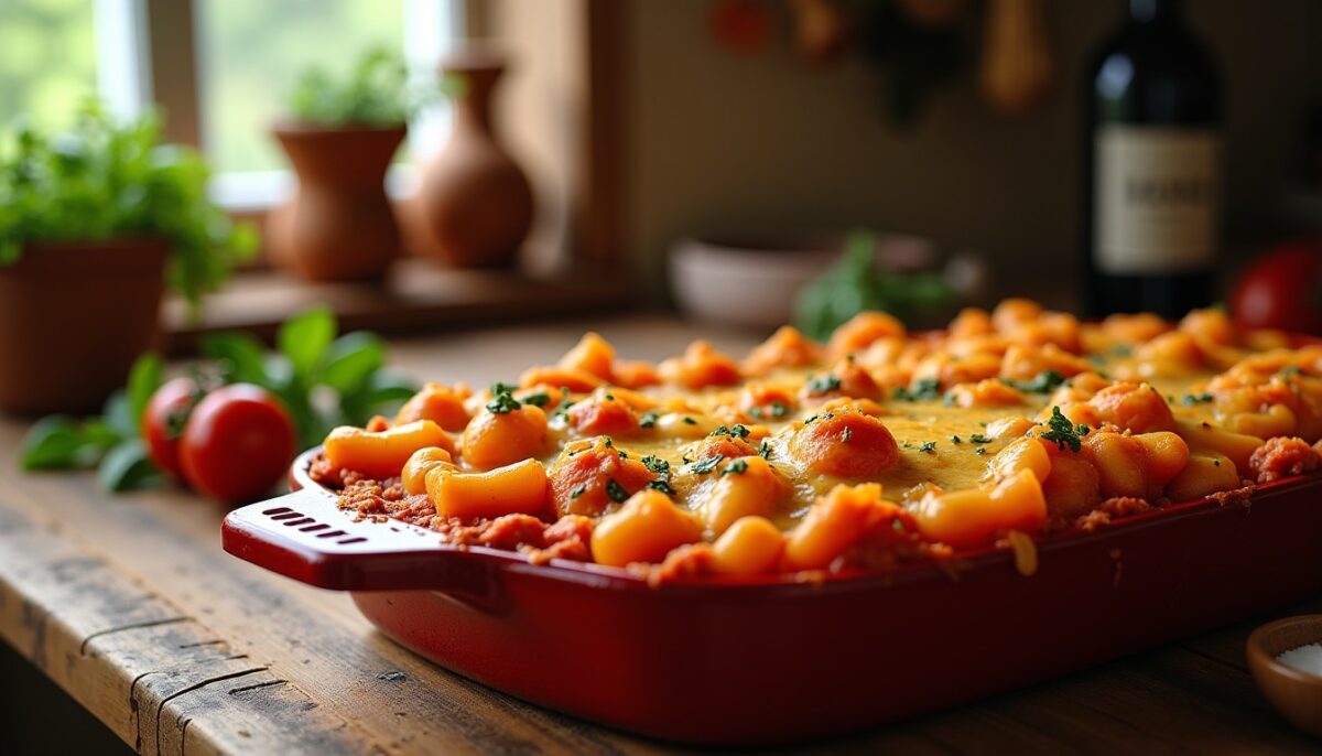 Comment préparer un gratin de pâtes savoureux à la sauce tomate maison