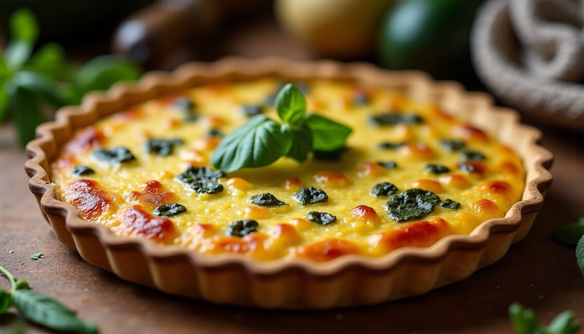 Délicieuse quiche lorraine relevée à la moutarde