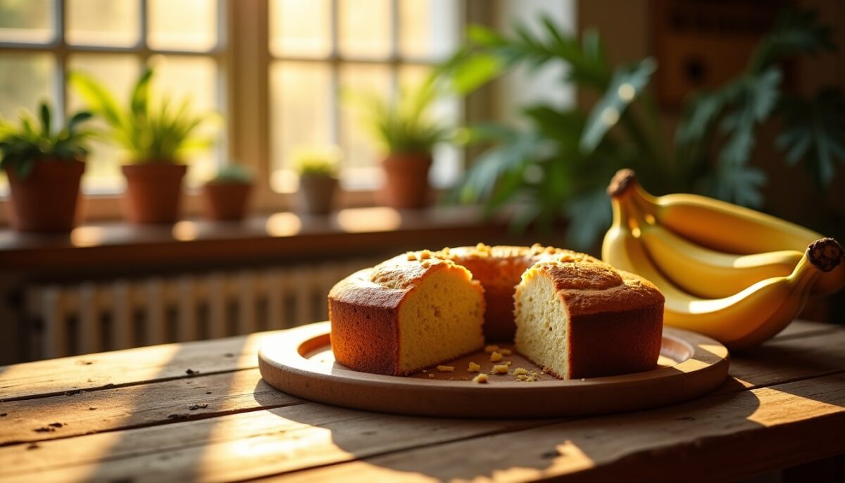 Découvrez la recette savoureuse et facile du gâteau moelleux à la banane