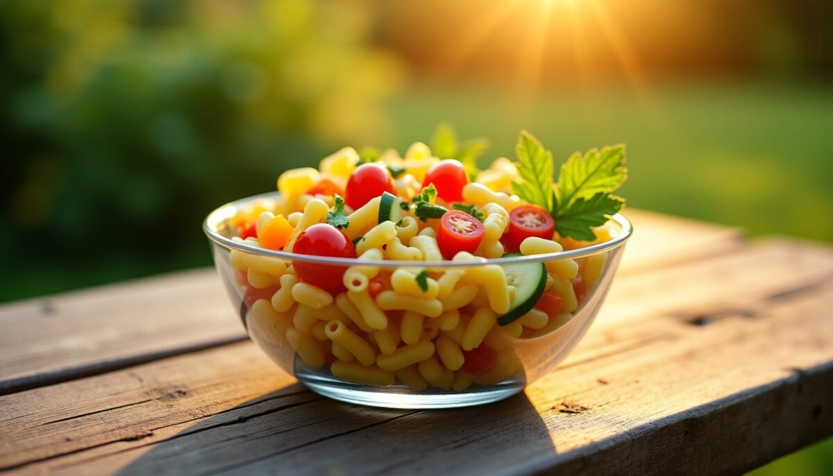 Salade de macaroni estivale : la recette express pour un repas frais et savoureux