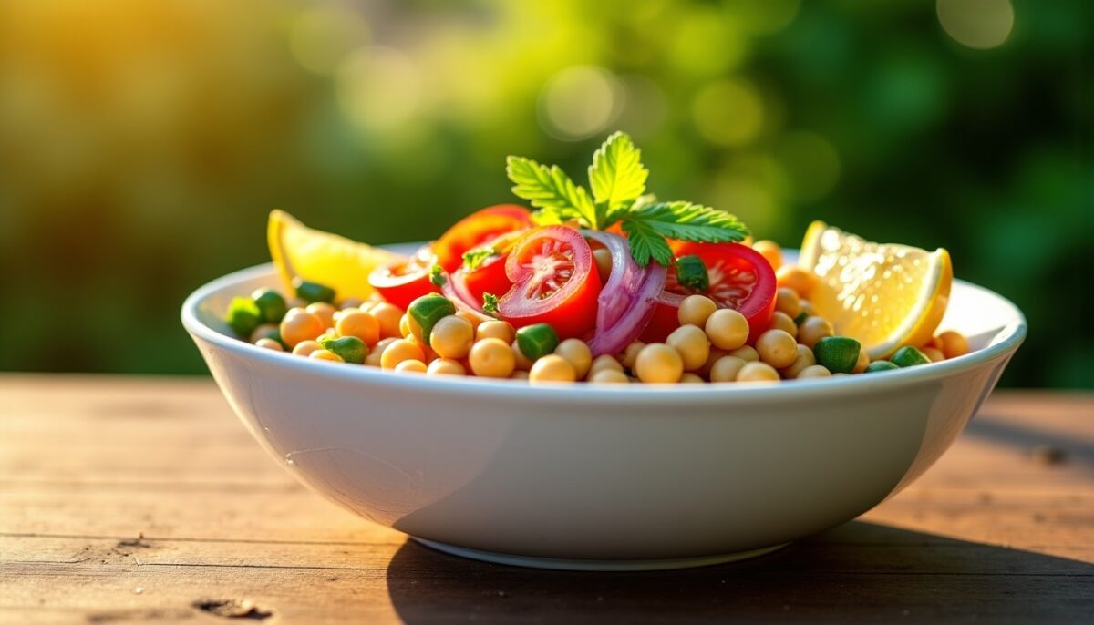 Découvrez la recette savoureuse et fraîche de la salade de pois chiches