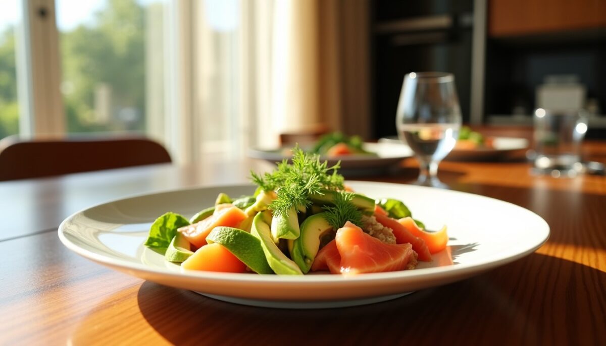 Délice frais : salade gourmande d'avocat et saumon fumé
