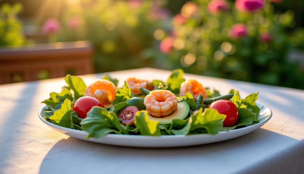 Délice frais : salade gourmande avocat et crevettes